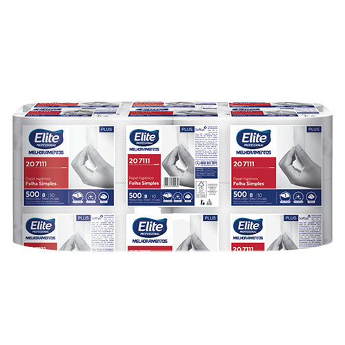 Papel higienico Elite Professional rolo Plus folha simples codigo 207111