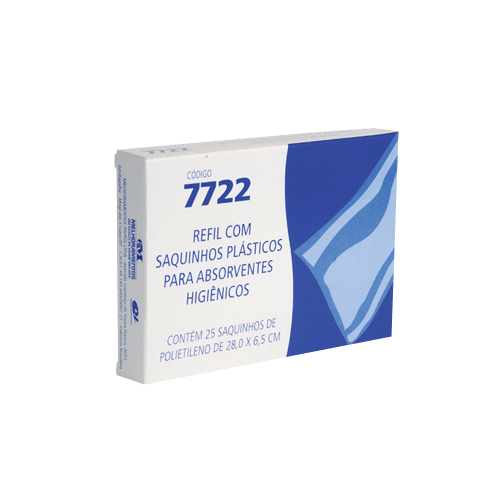 Saquinho de descarte de absorvente azul codigo 207722