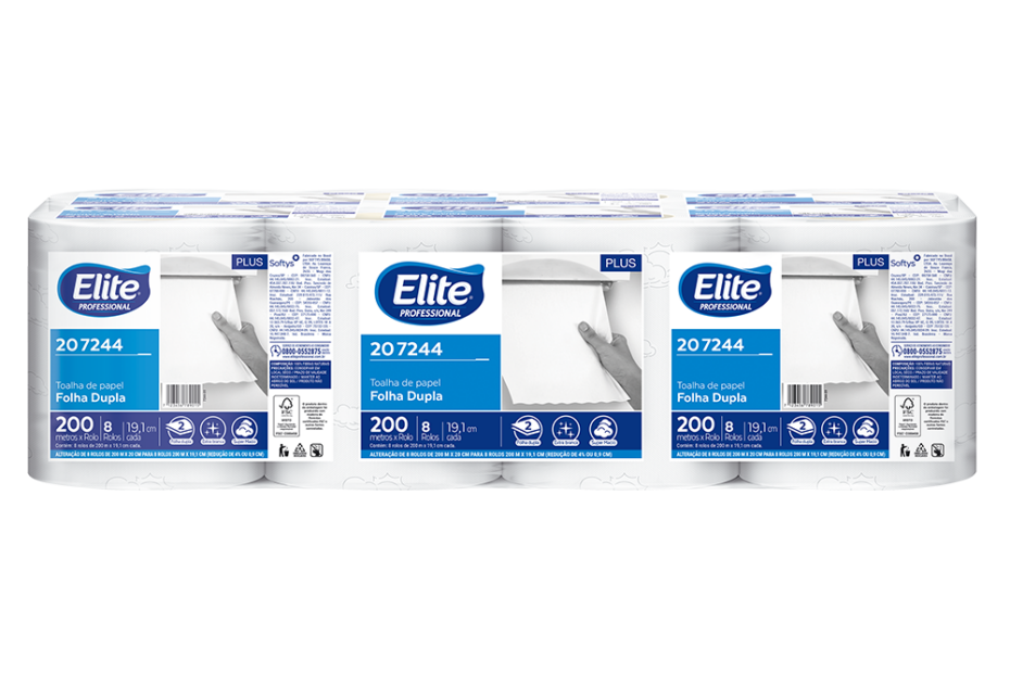 Toalha de papel Elite Professional rolo Plus folha dupla 207244