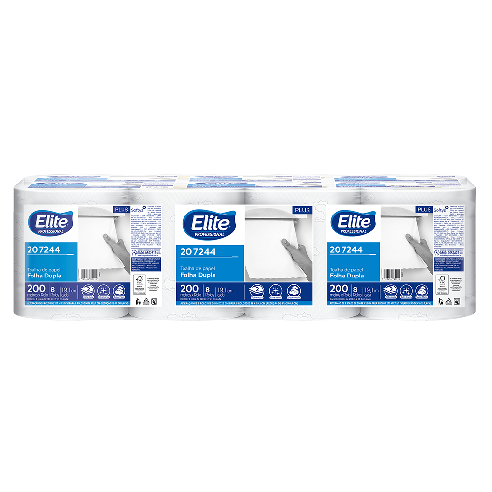 Toalha de papel Elite Professional rolo Plus folha dupla 207244
