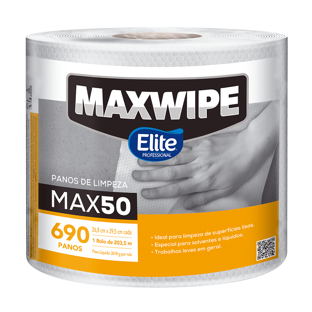 Pano de limpeza Elite Professional Maxwipe Max50 bobina 207610