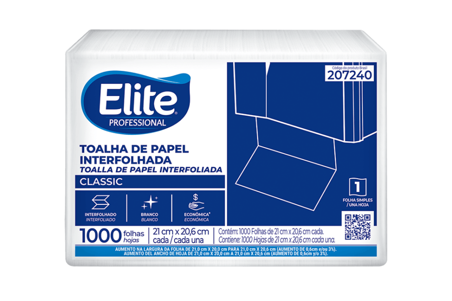 Papel toalha interfolhado Elite Professional Classic