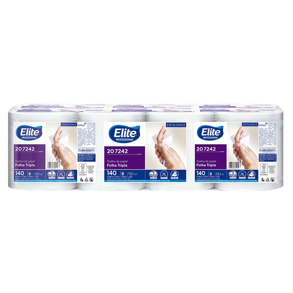 Toalha de papel Elite Professional rolo Excellence folha tripla 207242