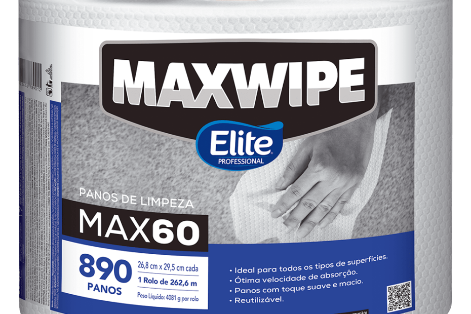 Pano de limpeza Elite Professional Maxwipe Max60 bobina 207612