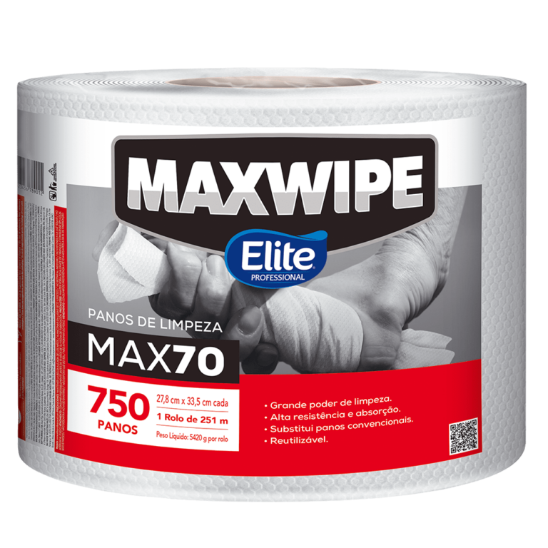 Pano de limpeza Elite Professional Maxwipe Max70 bobina para uso profissional