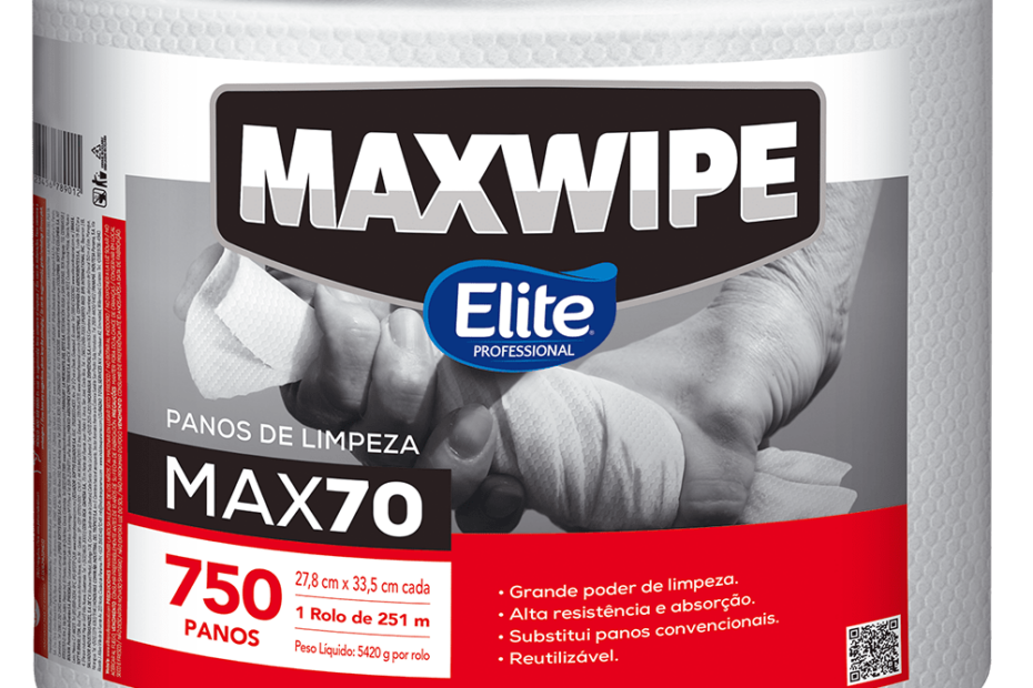 Pano de limpeza Elite Professional Maxwipe Max70 bobina 207613