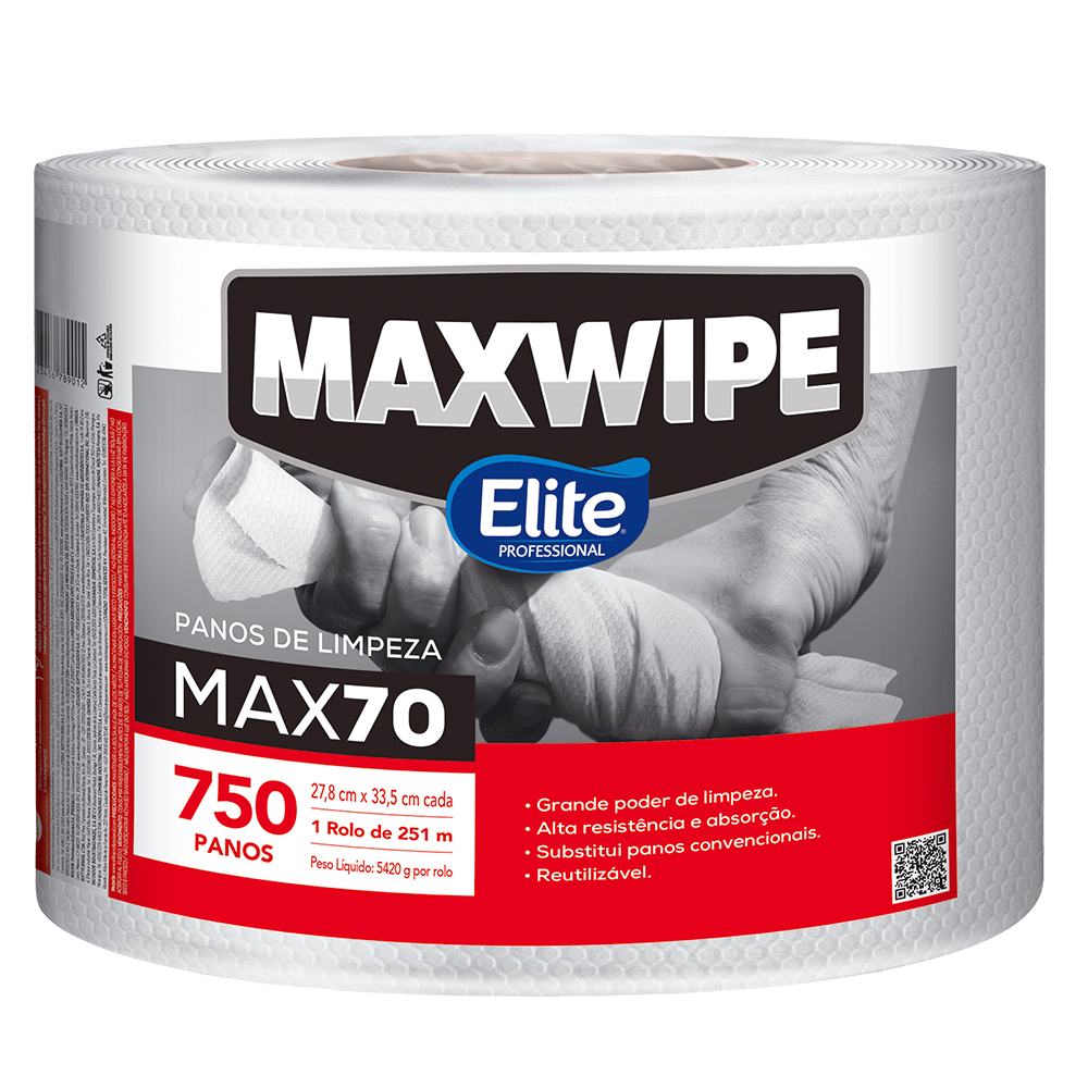 Pano de limpeza Elite Professional Maxwipe Max70 bobina 207613
