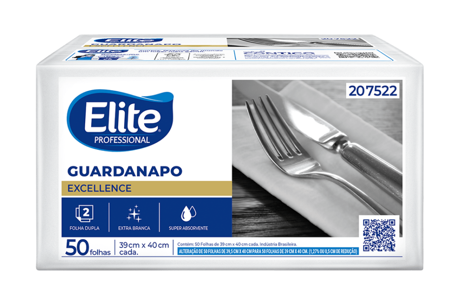 Guardanapo Elite Professional convencional Excellence folha dupla codigo 207522