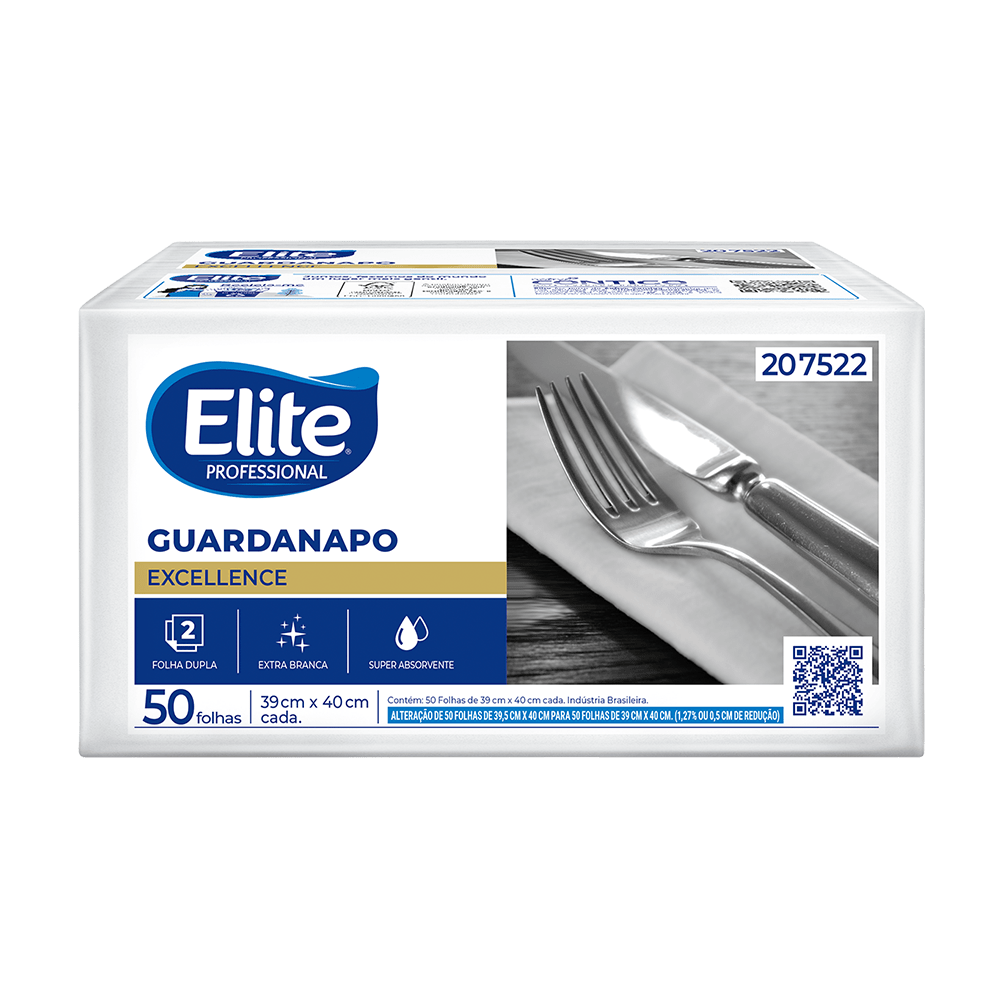 Guardanapo Elite Professional convencional Excellence folha dupla codigo 207522